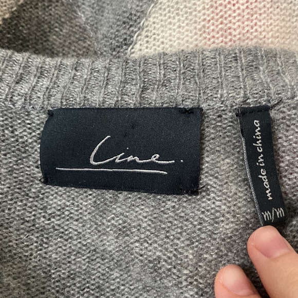 Line Cashmere argyle Crewneck sweater size M - Picture 9 of 11